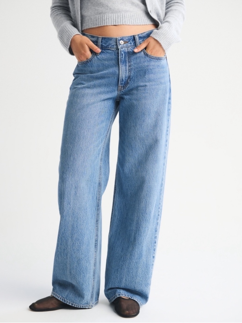 Abercrombie and Fitch Curve Love The Ultra Loose Low Rise Jeans size 27